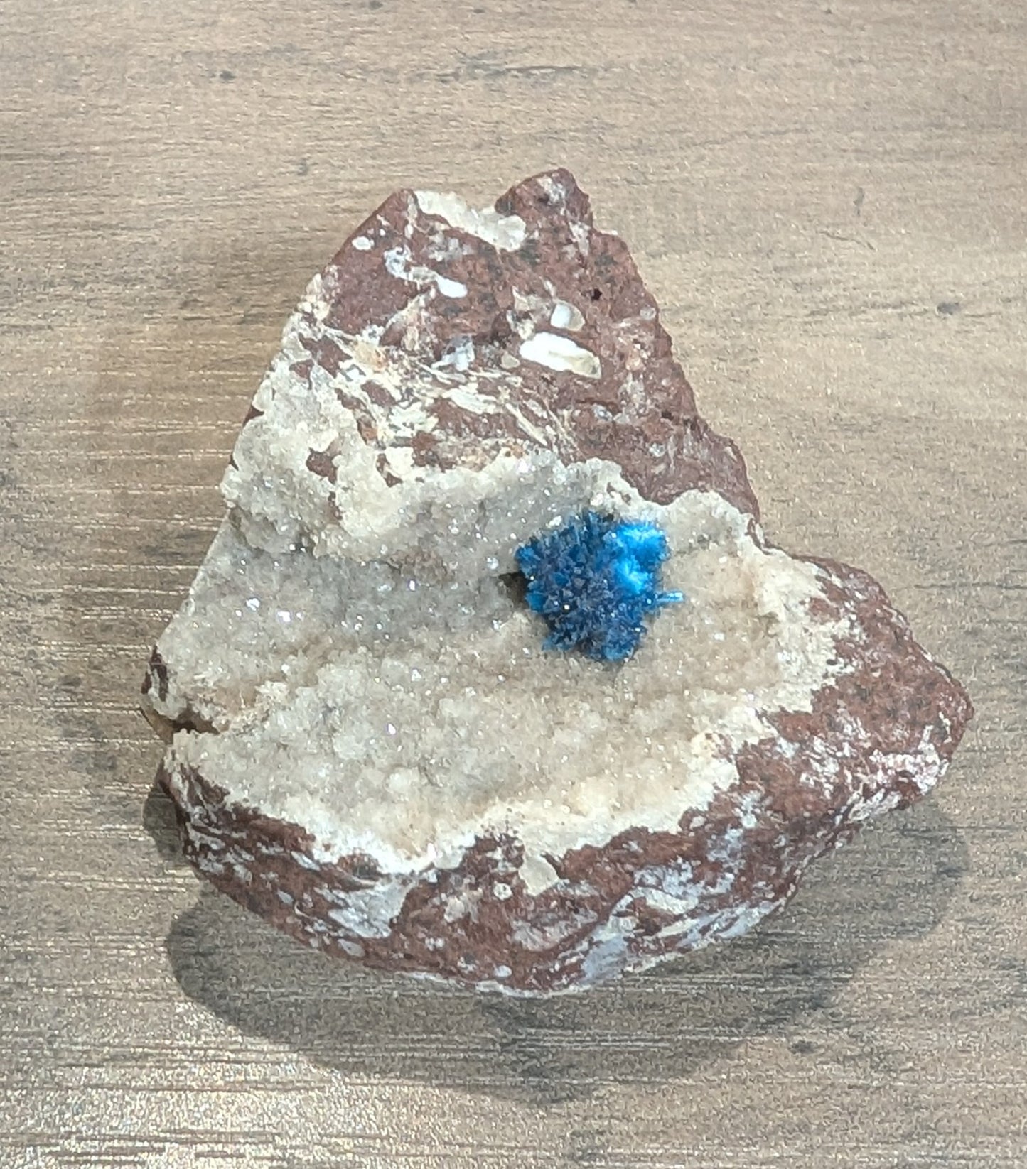 Cavansite on Heulandite