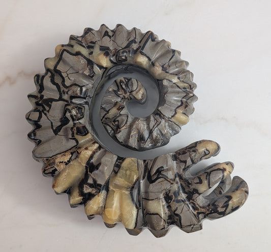 Septarian "Facehugger" Carving