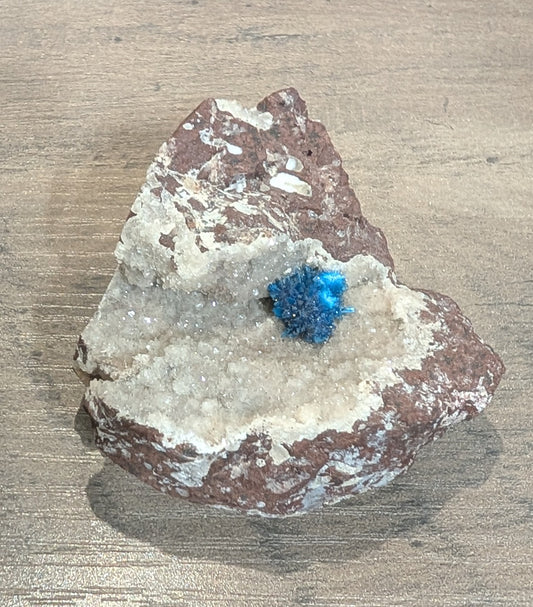 Cavansite on Heulandite
