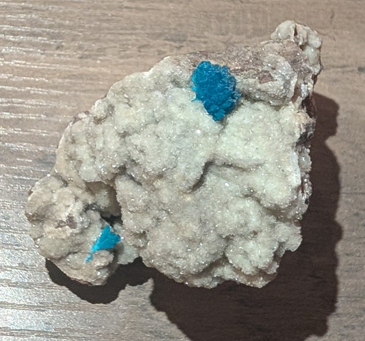 Cavansite and Pentagonite on Heulandite