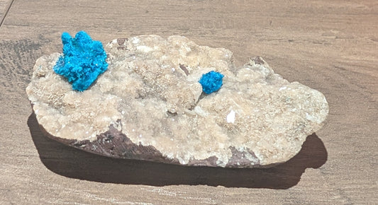 Pentagonite and Cavansite on Heulandite with Stilbite