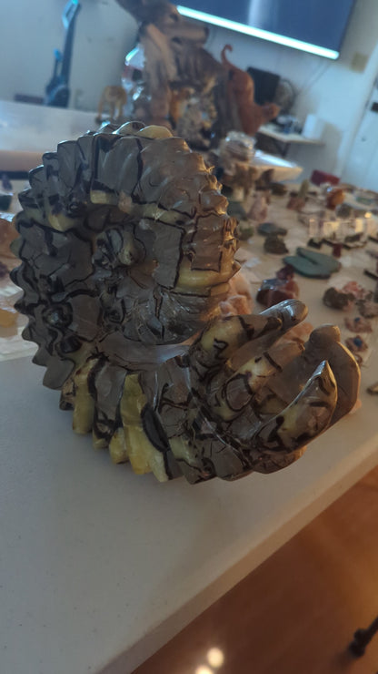 Septarian "Facehugger" Carving